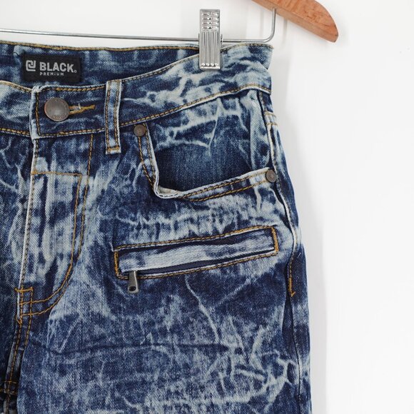 CJ Black Premium Distressed Ripped Denim Slim Fit Jeans W28 L30 Streetwear - Picture 5 of 12